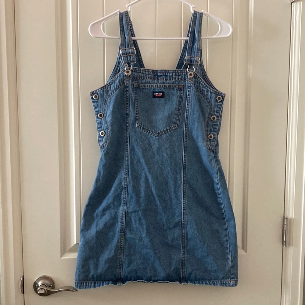 Vintage Jordache denim overall dress size 3/4